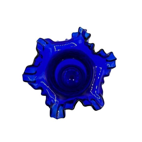 s-l400.jpg Italian‎ Murano Glass Vase Blue 11” Vintage